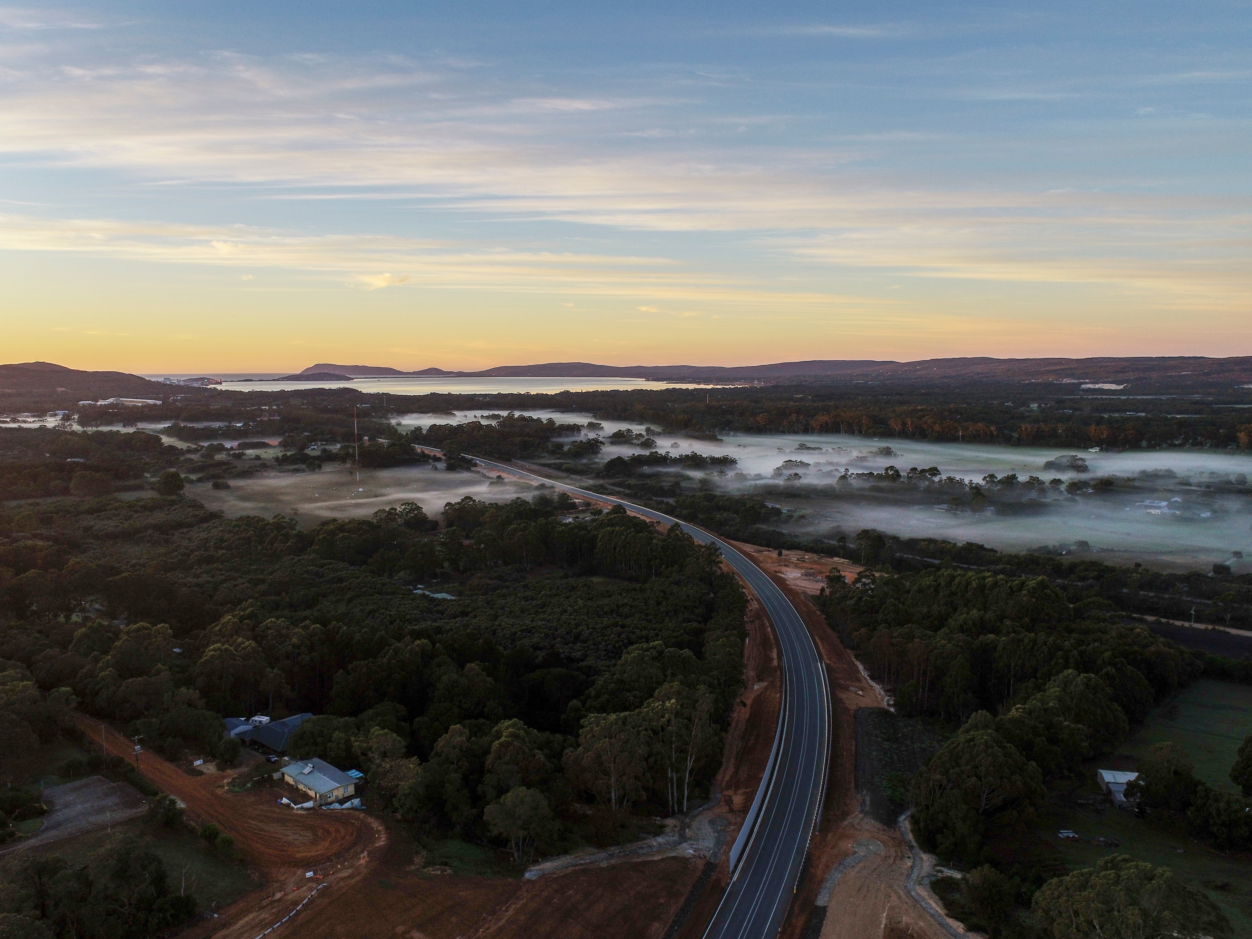 Aerial shot of Albany Ring Road